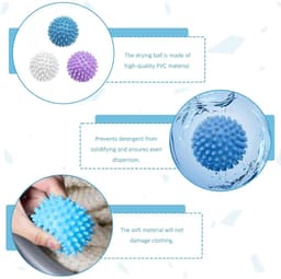 6 stuks wasballen voor wasmachine, drogerballen, wasballen voor donsjacks, herbruikbare drogerbal, wasdrogerbal voor thuisreiniging — thumbnail 5