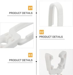 24 stuks- Wasknijpers-wasknijpers kunststof -wasknijpers groot-wasknijpers plastic -Badlaken Knijpers -Strandlaken Knijpers-Handdoek Knijpers-Voor dagelijks wasgoed, strandhanddoek, badhanddoek--Winddicht- Anti Slip-wit — thumbnail 4