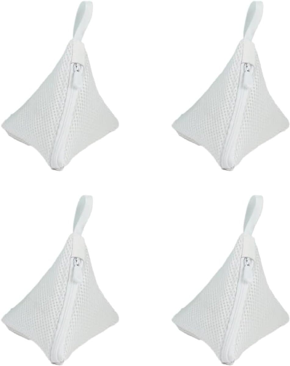 Waszakken, 4 stuks, mini-waszakken van 12 x 12 cm, waszakjes van mesh voor de wasmachine, herbruikbare waszakken met ritssluiting, wasnet, beschermt kleding voor truien, overhemden en ondergoed — afbeelding 1