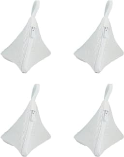 Waszakken, 4 stuks, mini-waszakken van 12 x 12 cm, waszakjes van mesh voor de wasmachine, herbruikbare waszakken met ritssluiting, wasnet, beschermt kleding voor truien, overhemden en ondergoed — thumbnail 1