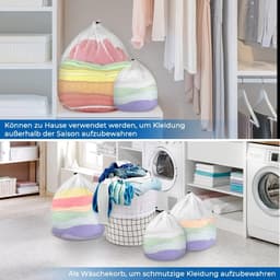 ecooe 5 stuks waszak voor wasmachine, XL wasnet met koordstopper - 1 extra grote, 2 grote, 1 middelgrote en 1 kleine waszak voor blouse babykleertjes rugzakrokken voor terug naar school slaapzaal etc — thumbnail 5