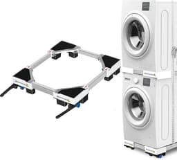 Wasmachine Onderstel - Verrijdbaar Onderstel - Apparaten Verplaatsen - Verstelbare Afmetingen - 42-69 cm - Zwart — thumbnail 1