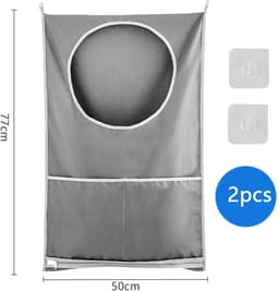 Dailygoods- Waszak Waterdicht - Hangende Waszak - Grote Capaciteit - Polyester - 50 x 77 cm - Ruimtebesparend Ontwerp - Wasmand — thumbnail 5