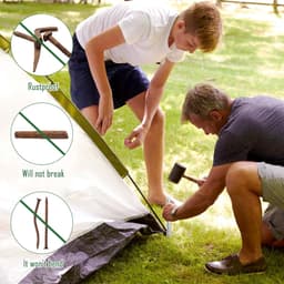 Dailygoods- Grondankers 30 cm - 10 Stuks - Stevige Zandharingen - Robuuste Haringen - V-profiel - Antislip Haak - Roestvrij Staal - Tentharingen — thumbnail 3