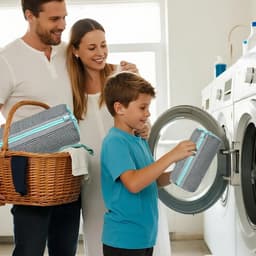 Dailygoods - Trainer Wasmachine Tas voor Kinderen, 5,9 * 8,6 inch Herbruikbare en Diepe Schone Schoen Waszak voor Sneakers of Andere Delicatessen - 2 Stuks (voor kinderen) — thumbnail 5