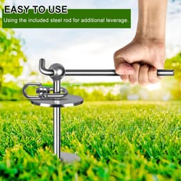 Grondanker Hond - Hondenlijn Paal - Buiten Activiteiten - Robuust Alloy Staal - 40 cm - Zilver — thumbnail 3