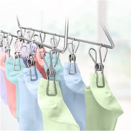 Metalen Wasknijpers - Kledingklemmen Pinnen - Kleding Drogen - Roestvrij Staal - 6 cm - Zilver — thumbnail 2