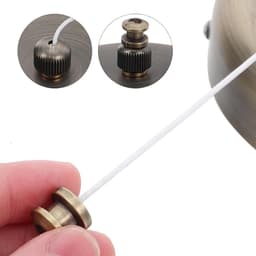Intrekbare Waslijn - Drooglijn Wandmontage - Kleding Drogen - Roestvrij Staal - 9.3 cm - Goud — thumbnail 2