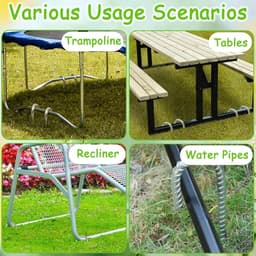 Grondanker - Zwart en Zilver - 30 cm - Verzinkt Staal - Voor Outdoor Bevestiging en Zekerheid — thumbnail 2