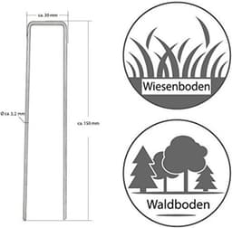 100 stuks Ø3mm Gondankers - 150x30mm Bevestigingsankers voor Tuin en Kamperen — thumbnail 3