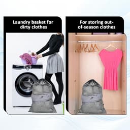 Grote Waszakken - Polyester - Ademend Mesh Ontwerp - Duurzaam en Herbruikbaar - Voor Kleding en Reis — thumbnail 3