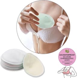 Premium - Wasbare borstvoedingspadset voor moederschap - Herbruikbare tepelhoezen - Inclusief natte tas en waszak - Pastel Touch Large 47 inch — thumbnail 3