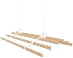 Kledingrek Plafond Katrol - Ivoor– 2.4m 6-lat plafond wasrek