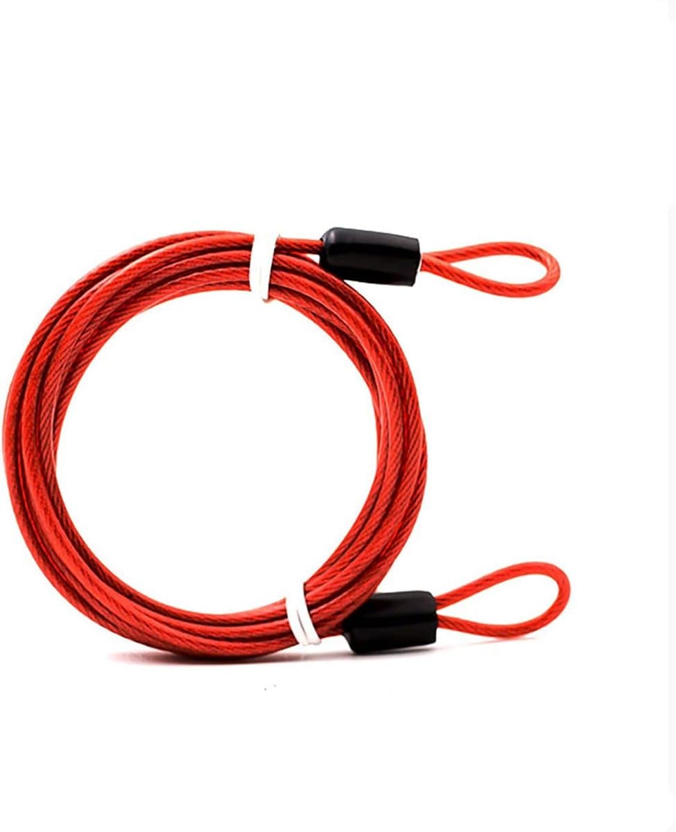 Waslijn Touw - Stalen Kern - Buiten Droge Kleding - Sterke PVC Coating - 1.5 Meter - Rood — afbeelding 1