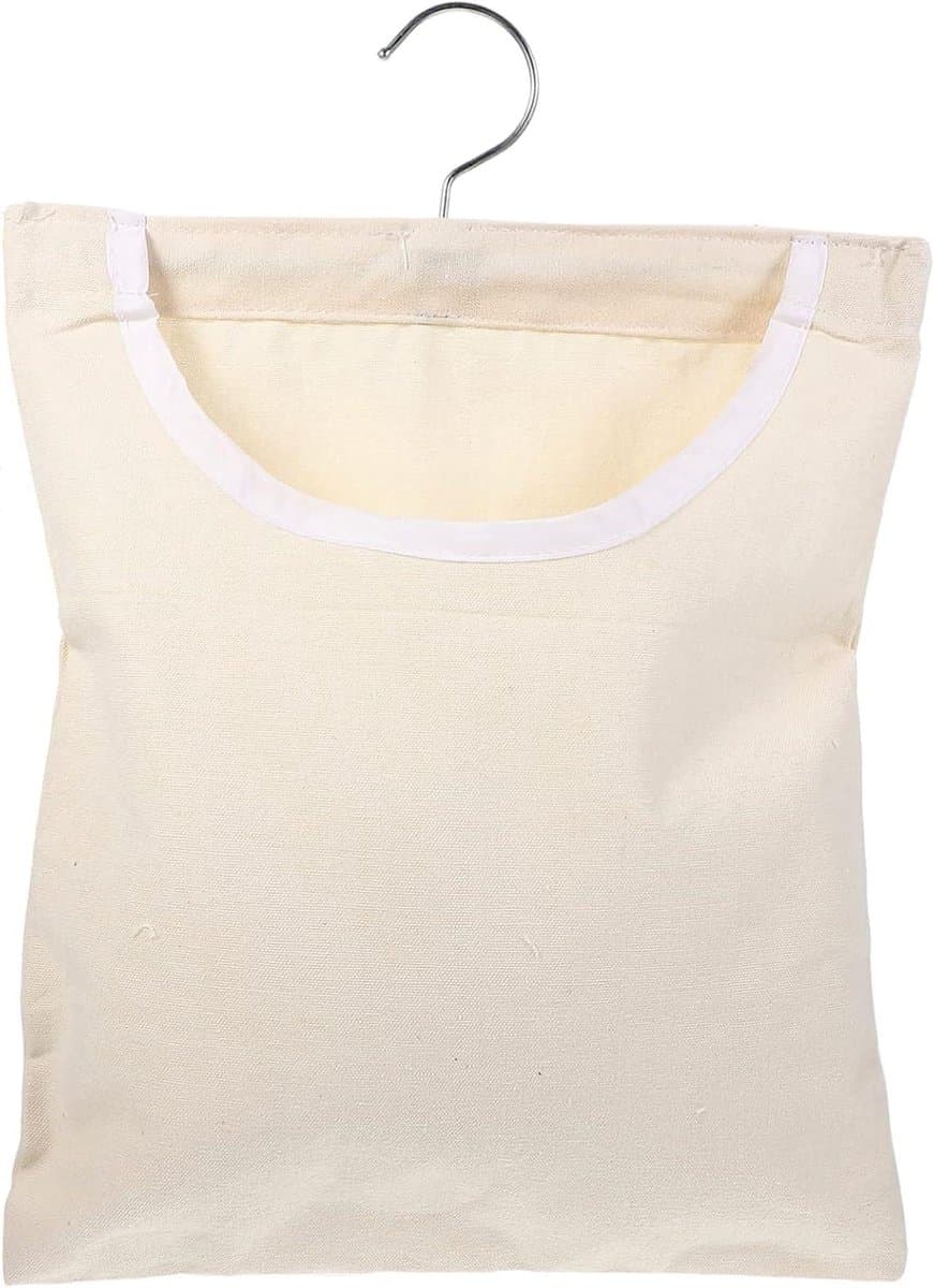 Wasknijper Opbergtas - Kleine Spullen Houder - Wassen Organiseren - Versterkte Stiksels - 35x27x1 cm - Beige — afbeelding 1