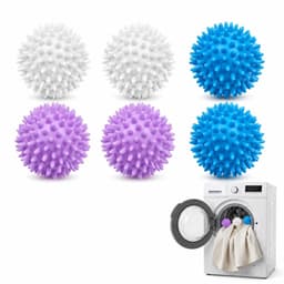 Wasballen voor wasmachine - 6 stuks - herbruikbare droogballen - optimaliseert droogprocessen - m-winkel — thumbnail 1