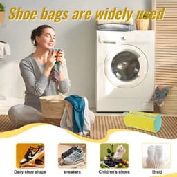Omgoods - Set van 2 Waszakken voor Schoenen Geschikt voor de Wasmachine — thumbnail 3