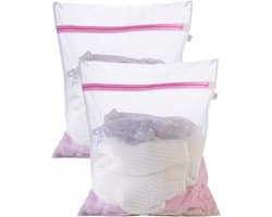 SnelShoppen - Wasnet voor Wasmachine - Set van 2 Waszakken Groot 50 x 60 cm - Duurzame Waszak met Rits - Waszak voor Reizen, Wassen, Kleding, Delicate