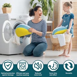 SnelShoppen - Pack van 2 Schoenwaszakken, Waszakken voor Schoenen in de Wasmachine, Herbruikbaar, Organizer voor Reizen en Thuis, 39x27cm — thumbnail 4