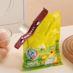 Voedselzak Clips - Keuken Organizer - Vers Houden - Met Schenktuit - 13.7 cm - Rood — thumbnail 2