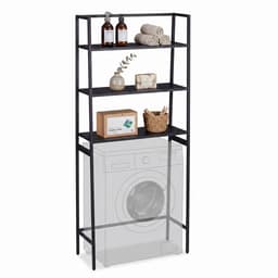 Wasmachine rek - 157x65x28 cm - zwart — thumbnail 1