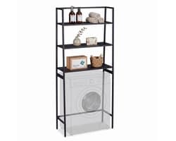 Wasmachine rek - 157x65x28 cm - zwart