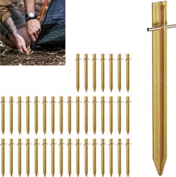 40x tentharing - set staal - haringen - grondpen - t-vormig - haring — thumbnail 1