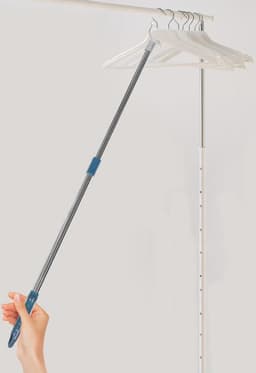 Telescopic Clothesline Support Retractable Clothesline Hanger Adjustable Dressing-Stick Clothes-Drying Hook Rod for Clothes Household 201cm - Drying Rack Clothing Organizer — thumbnail 2