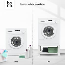 Bodo® - Wasmachine Verhoger - Kast - Ombouw met Plank - Wit - 63x54x31cm — thumbnail 2