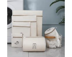 6 stuks wasnet voor wasmachine, drie lagen dikke waszakken met ritssluiting, laundry bag voor gevoelige mantels, blouse, schoenen, beha, sokken, babykleding enz. (6 stuks) [Energieklasse A]