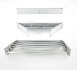 Foxydry Hide 71 cm Wit - Droogrek wandmontage - Intrekbare waslijn voor aan de muur - Kleur Wit - 71 x 35 x 13 cm — thumbnail 2