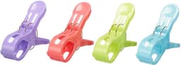 Arte R Handdoekknijpers XL - 4x - kleurenmix - kunststof - 15 cm - wasknijpers — thumbnail 1