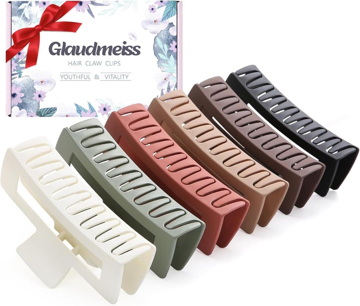 Extra Grote Haarspeld Clips 5 Inch voor Dik en Lang Haar - Sterke Matte Zwarte Klemmen - 6 Stuks — afbeelding 1