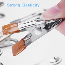 20 Stuks Roestvrijstalen Wasknijpers - Multifunctionele Antislip Wasknijpers voor Kousen, Foto's en Voedselopslag — thumbnail 3