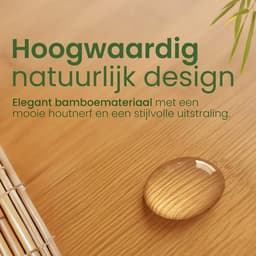 CLP Wasmand met deksel - Lenca - rechthoek - Wasbox - voor Vuile Was - Waszak 90L Wasbaar - Bamboe - natura — thumbnail 3