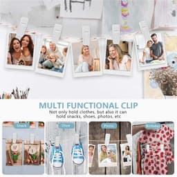 Witte kunststof wasknijpers voor babykleding - 40 stuks — thumbnail 4