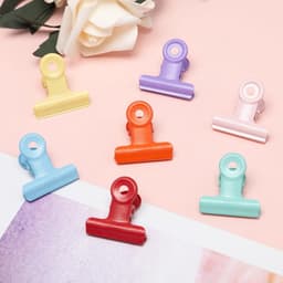 49 Stuks Kleurrijke Metalen Bulldog Clips - Kleine Multifunctionele Klemmen 30mm voor Kantoor en Fotomateriaal — thumbnail 4