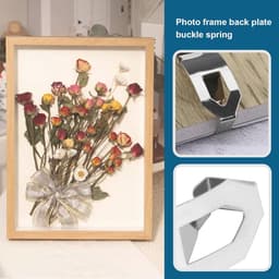 12 Stuks Foto Frame Clips Hangers voor Kunstwerken - Metalen Lente Bevestigingsclips - 26x12mm - Zilver — thumbnail 5