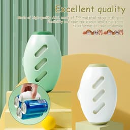 Herbruikbare pluisrollers - 2 stuks - wasbaar - voor kleding, broeken, bank - lichtgroen en wit — thumbnail 5