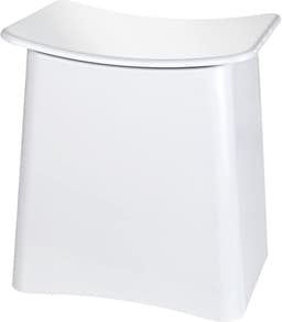 Unyqoos® Witte multifunctionele kruk met uitneembare waszak voor badkamer — thumbnail 1