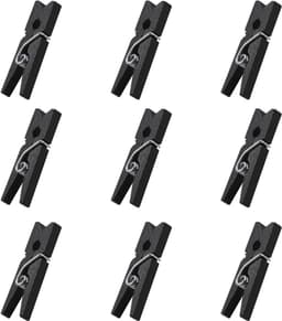 Mini houten wasknijpers voor knutselen en decoratie - 100 stuks zwart — thumbnail 4