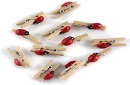 Houten Mini Knijpers Vlinderdas Decoratie Set van 12 — thumbnail 2