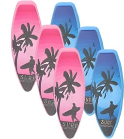 Gerimport Handdoekknijpers - 6x - surfplank - blauw/roze - handdoekklem - kunststof — thumbnail 1