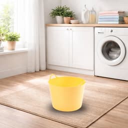 Whitefurze Flexibele emmer - 39 liter - Kunststof - Geel - 43 x 49 x 37 cm — thumbnail 2
