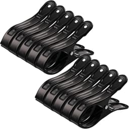 Set van 10 Sterke Zwarte Kledingclips voor Ophangen en Droogrekken — thumbnail 1