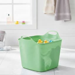 Excellent houseware flexibele kuip / emmer - 3x - groen - 25 l - kunststof - 40 x 35 cm - met handvatten — thumbnail 2