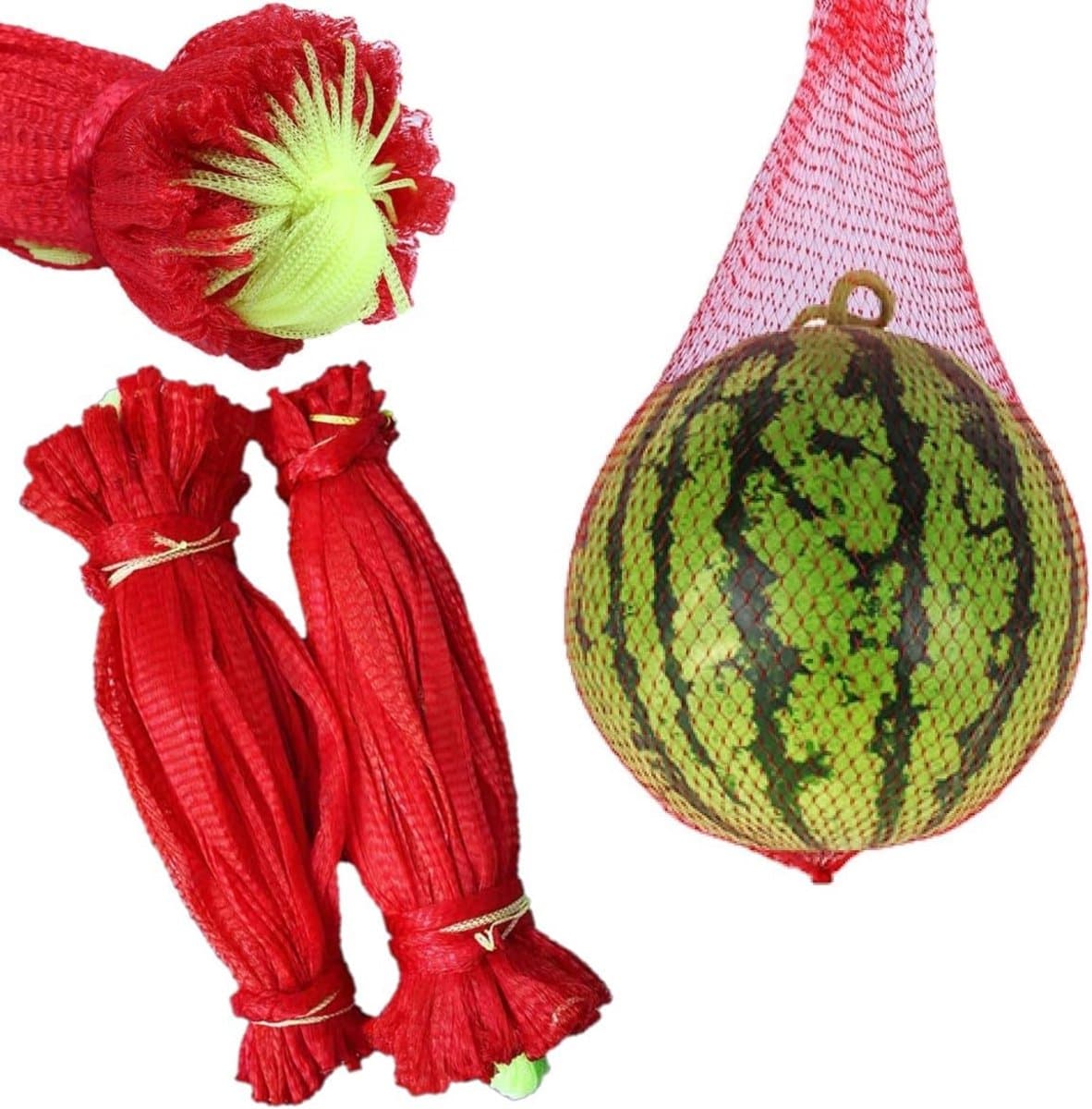 Product Netten - Hangmat Zakken - Meloen Opslag - Herbruikbaar Nylon - 17.7 Inch Lengte - Rood — afbeelding 1