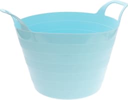 Excellent Houseware Flexibele wasmand - 2x - blauw - 30 liter - kunststof - 54 x 37 cm - met handvatten — thumbnail 3