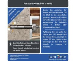 5x Zware Betonanker M16 x 280mm Gegalvaniseerd voor Doorsteekmontage