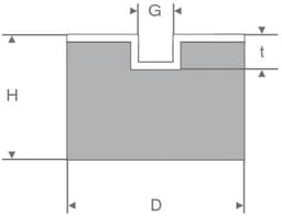 Rubbermagazijn - Trillingsvoet - Type E - 30x20mm - M8 - Set 10 stuks — thumbnail 3